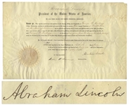 Abraham Lincoln Document Signed as President -- With Full Abraham Lincoln Signature